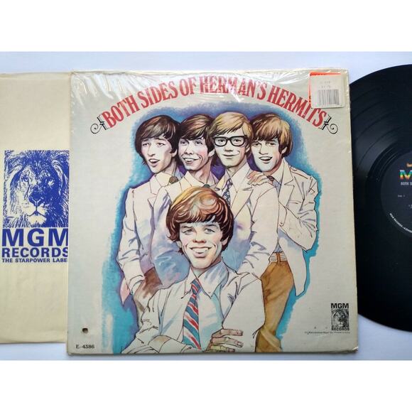 Both Sides Of Herman's Hermits Vinyl LP Record 1966 For Love Bus Stop Pop Rock - Picture 3 of 9